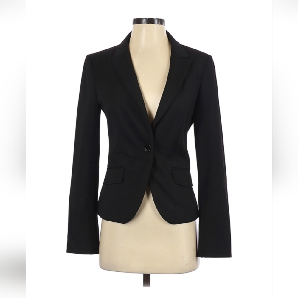 Express Black Tailored Blazer with Notched Lapels